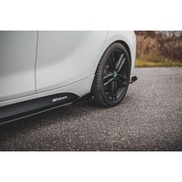 Накладки сплиттеры на пороги на BMW 1 F20 / F21 M-Pack / M140i рестайл